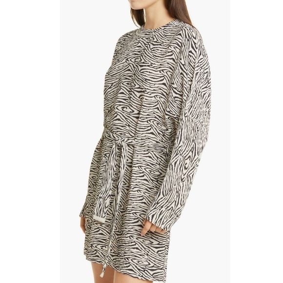 Nanushka Hierro Zebra Print Long Sleeve Minidress, Small - Picture 2 of 14